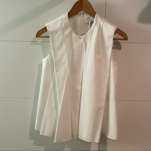 Victor & Rolf white pleated sleeveless top - Picture 1 of 8
